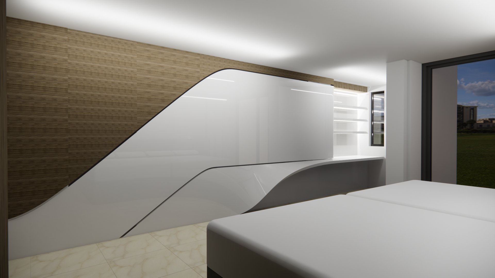 Generative hall — design-to-fabrication study render