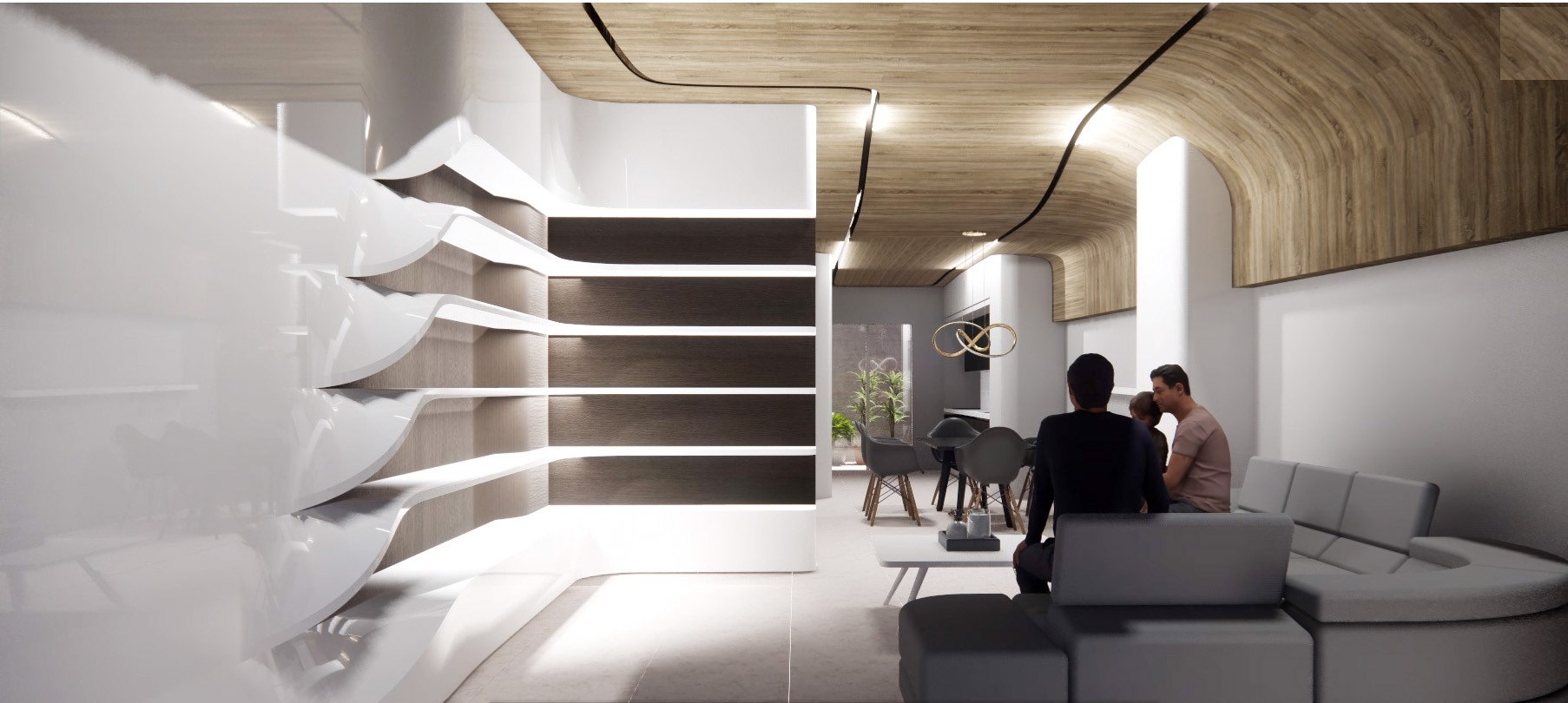 Strata shelves — parametric joinery